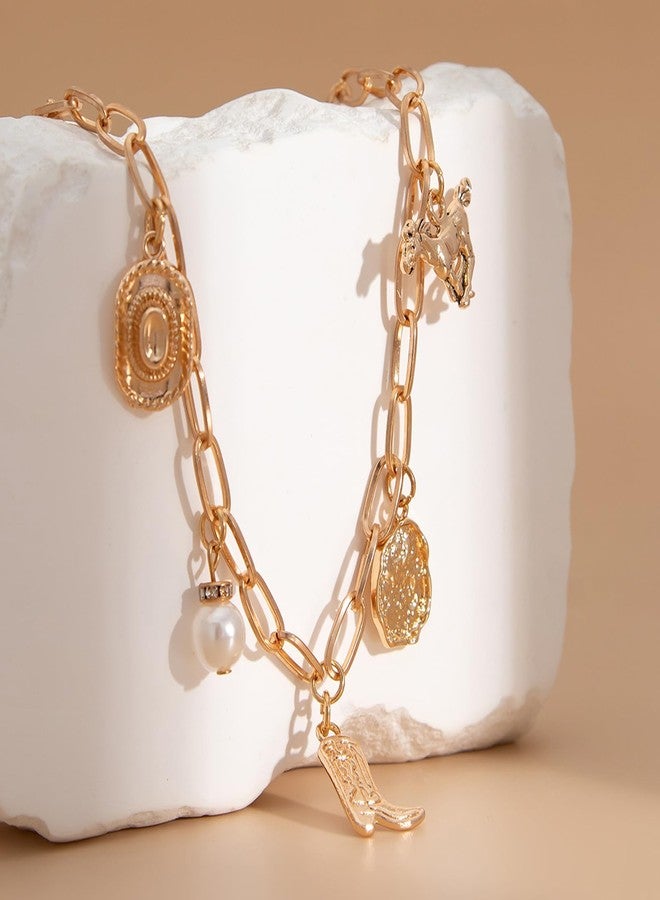 JAVARNV Western Jewelry for Women Cowboy Boot Charm Necklace Cowgirl Accessories Country Concert Outfits for Women Western Boho Jewelry Gifts - Image 5